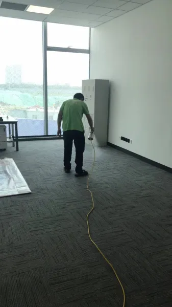 龙湖地产“爱情缤纷里”售楼处除甲醛施工照片