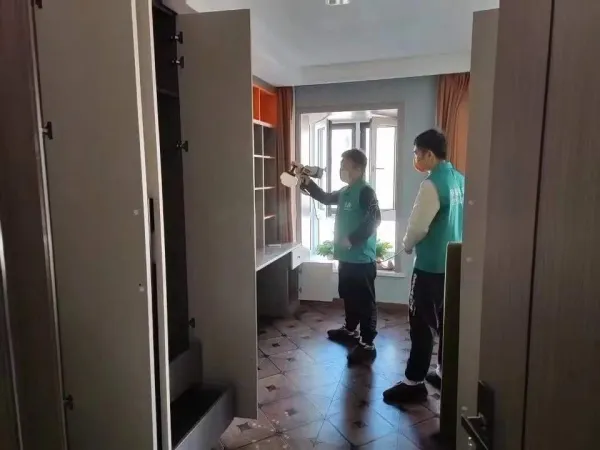 南开区天江格调花园除甲醛施工照片
