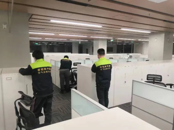 3000平米中石油办公楼除甲醛施工照片