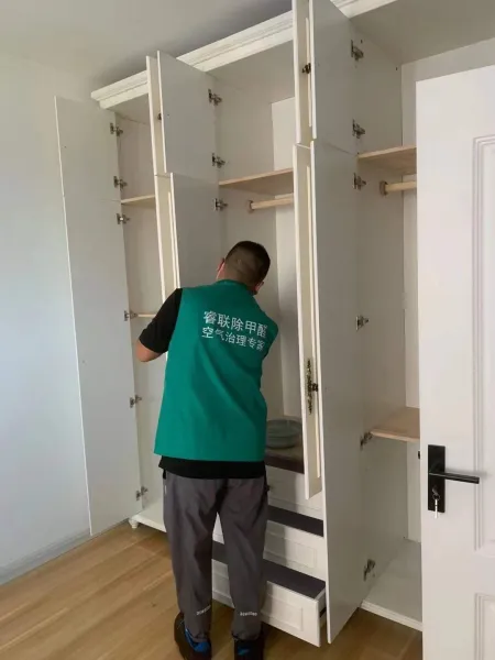 北辰区盛泽园除甲醛施工照片