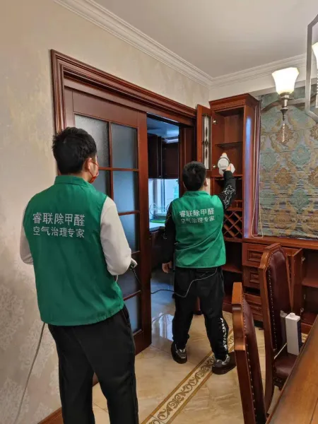 津南区融创中央学府除甲醛施工照片