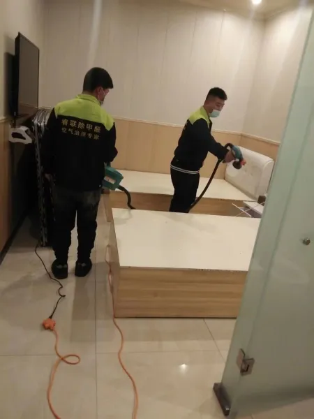 西青区李七庄盛阳浴场室内除醛净化服务施工照片