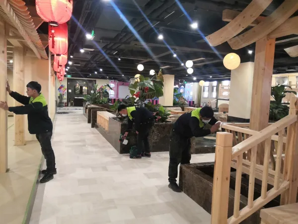 8000平米塞纳岛温泉酒店除甲醛施工照片