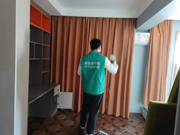 南开区天江格调花园除甲醛施工照片