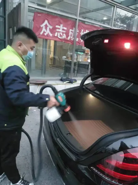 奔驰S350除醛净化施工照片