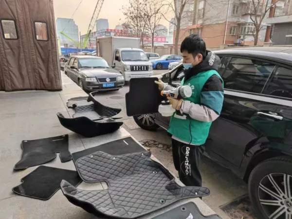 奔驰GLE除甲醛施工照片