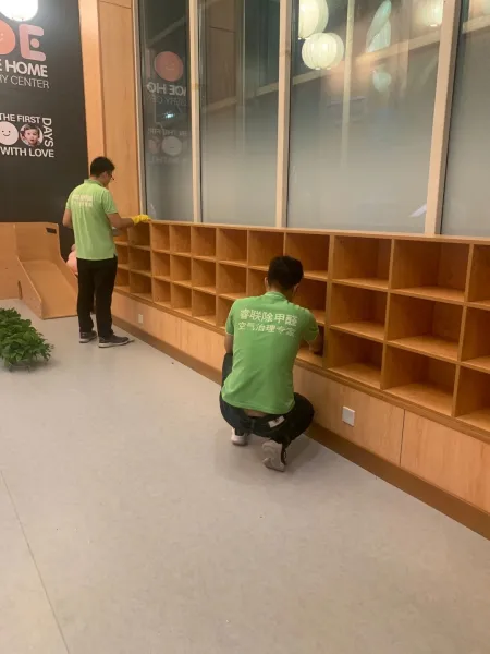 天津幼教行业领先品牌-“华夏未来教育集团”旗下：MOE MOE家国际托育中心除醛治理施工照片